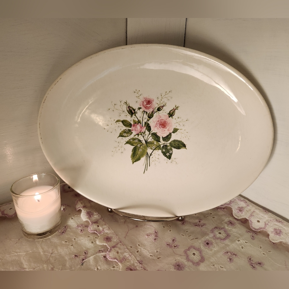 Pretty Cottagecore Floral Platter